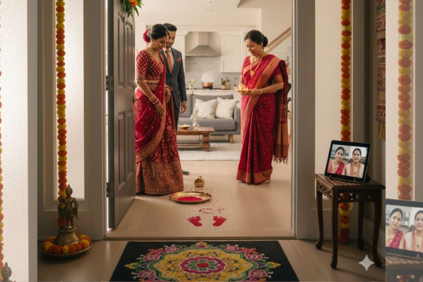 She Leaves Red Footprints at the Door So the Home Will Always Know She Arrived