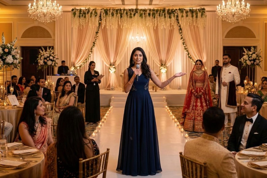 The Voice That Holds the Evening Together: The NRI Couple's Complete Guide to Hiring a Professional Emcee for Your Indian Wedding