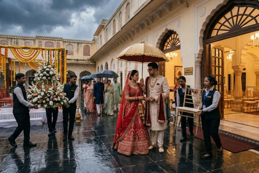 The Ceremony That Moved Indoors: The NRI Couple's Complete Guide to Weather Contingency Plans for Outdoor Indian Weddings