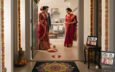 She Leaves Red Footprints at the Door So the Home Will Always Know She Arrived