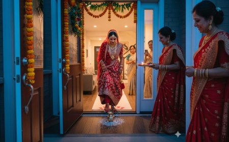 Griha Pravesh Explained: How Indian Brides Are Welcomed Across the Threshold in Global NRI Weddings