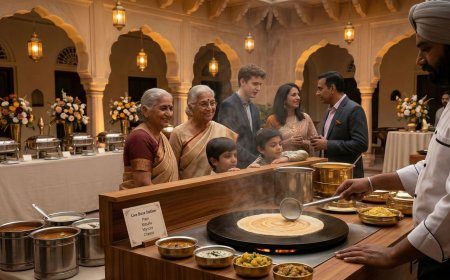 Beyond the Buffet Line: The NRI Couple's Complete Guide to Food Stations, Live Counters and Interactive Bars at Indian Weddings