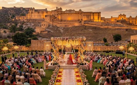Taj Amer Jaipur — A Wedding for 2,000 Guests Near Amber Fort: The NRI Large-Format Jaipur Guide — The Complete NRI Wedding Planning Guide