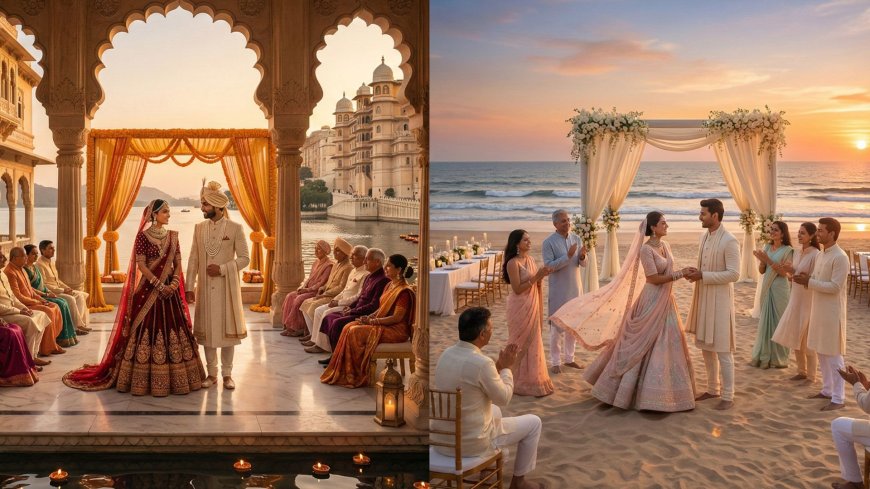 Palace Wedding vs. Beach Wedding in India: The Complete Comparison Guide for NRI Couples