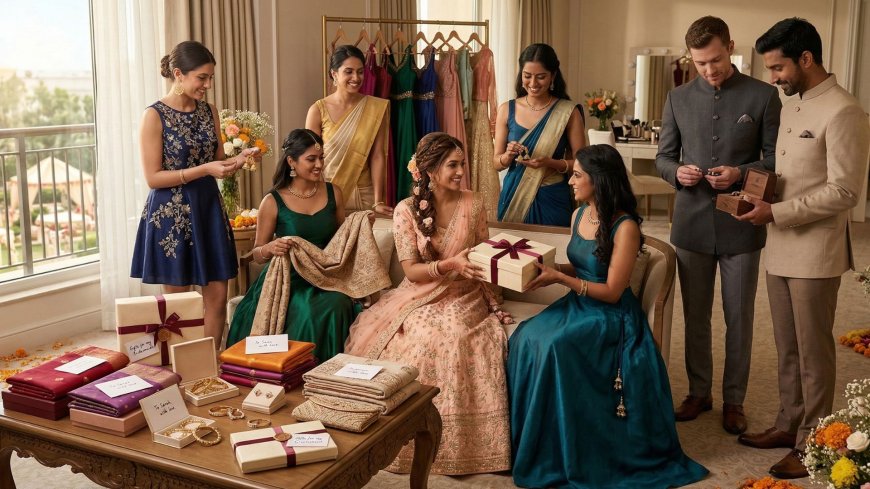 The Gift That Sees You: The NRI Couple's Complete Guide to Bridesmaid and Groomsmen Gifts Across Indian and Western Traditions